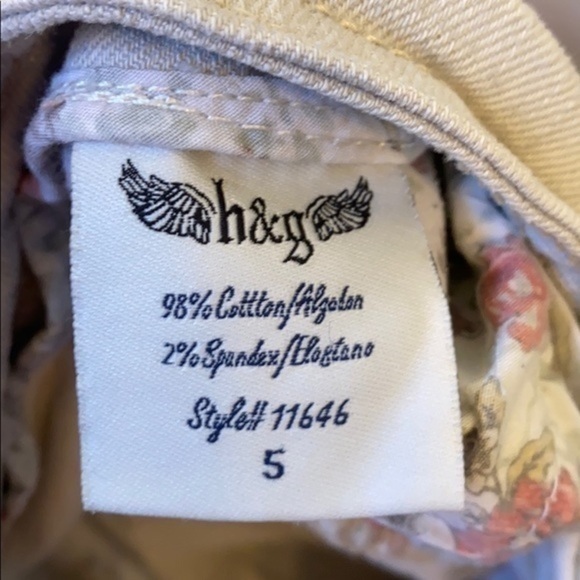 H & G Size 5 White & Grey Straight Leg Jeans - Picture 4 of 4